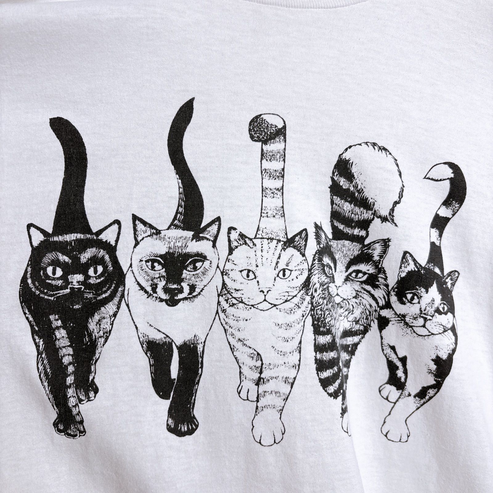 あいみょん着用/在原みゆ紀着用】90s USA製 Vintage 古着 ネコ 猫 動物