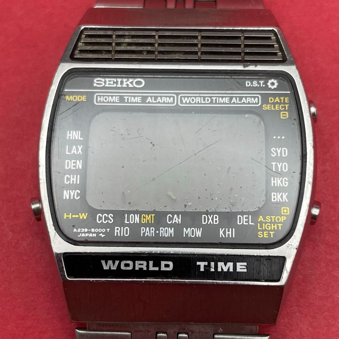 SEIKO WORLD TIME ATLAS A239-5020 ヴィンテージ Vintage Seiko World Time - A239-50XX