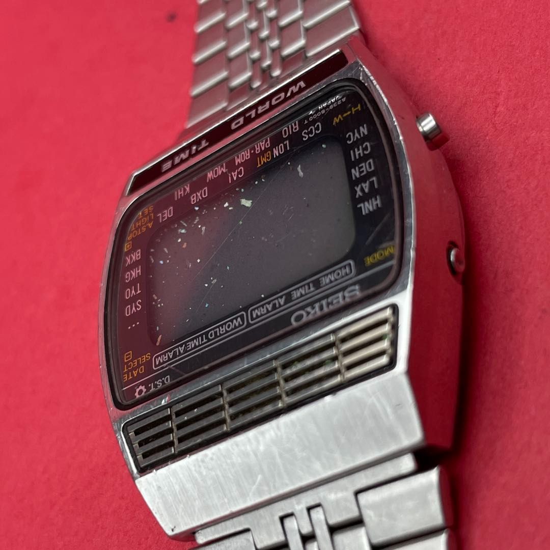SEIKO WORLD TIME ATLAS A239-5020 ヴィンテージ 1980 Seiko A239-5020 Quartz LCD “World Time/Atlas