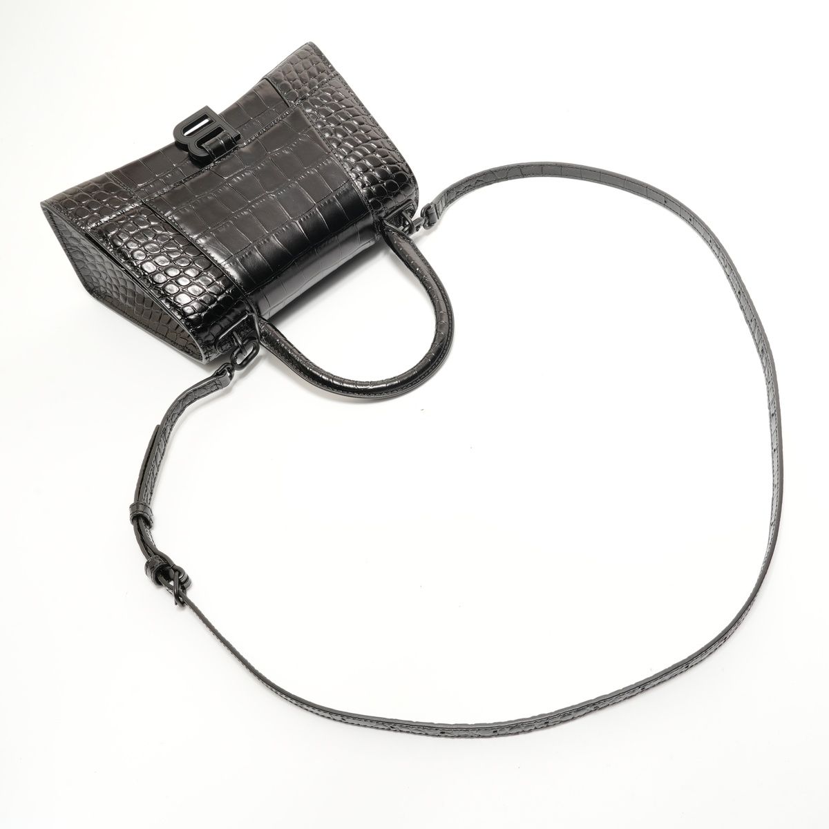 BALENCIAGA バレンシアガ ショルダーバッグ アワーグラス S クロコ型