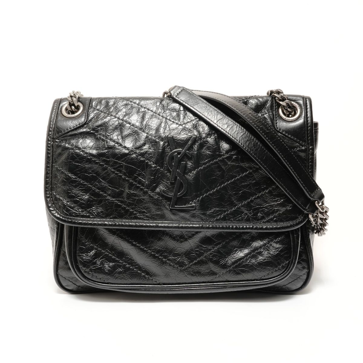 イヴ・サンローラン YSL ニキ チェーンショルダー 2WAY レザー ショルダーバッグ【中古】 YVES SAINT LAURENT イヴ・サンローラン ショルダーバッグ ニキ