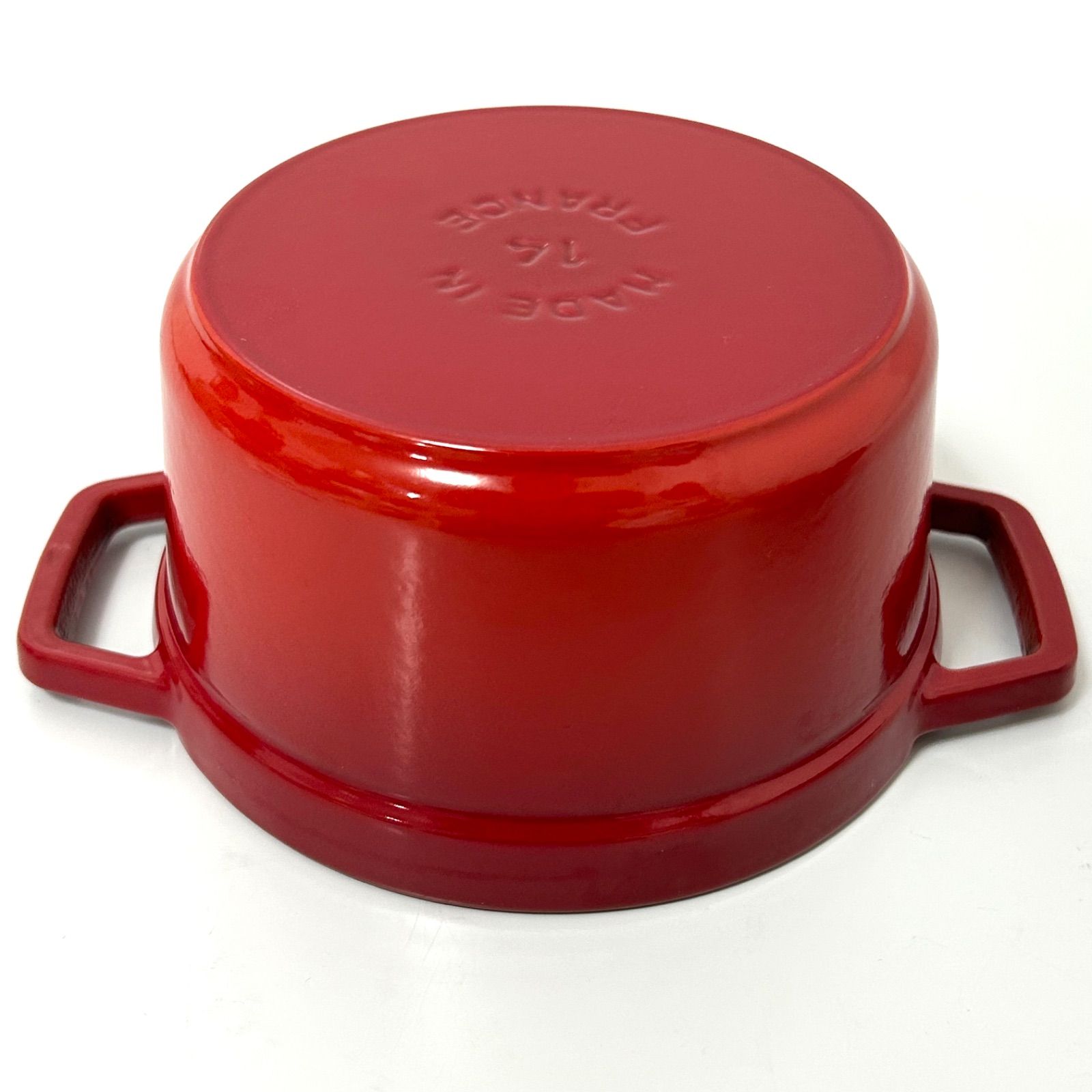 Staub ストウブ 14cm レッド ココットラウンド 両手鍋 赤 - メルカリ
