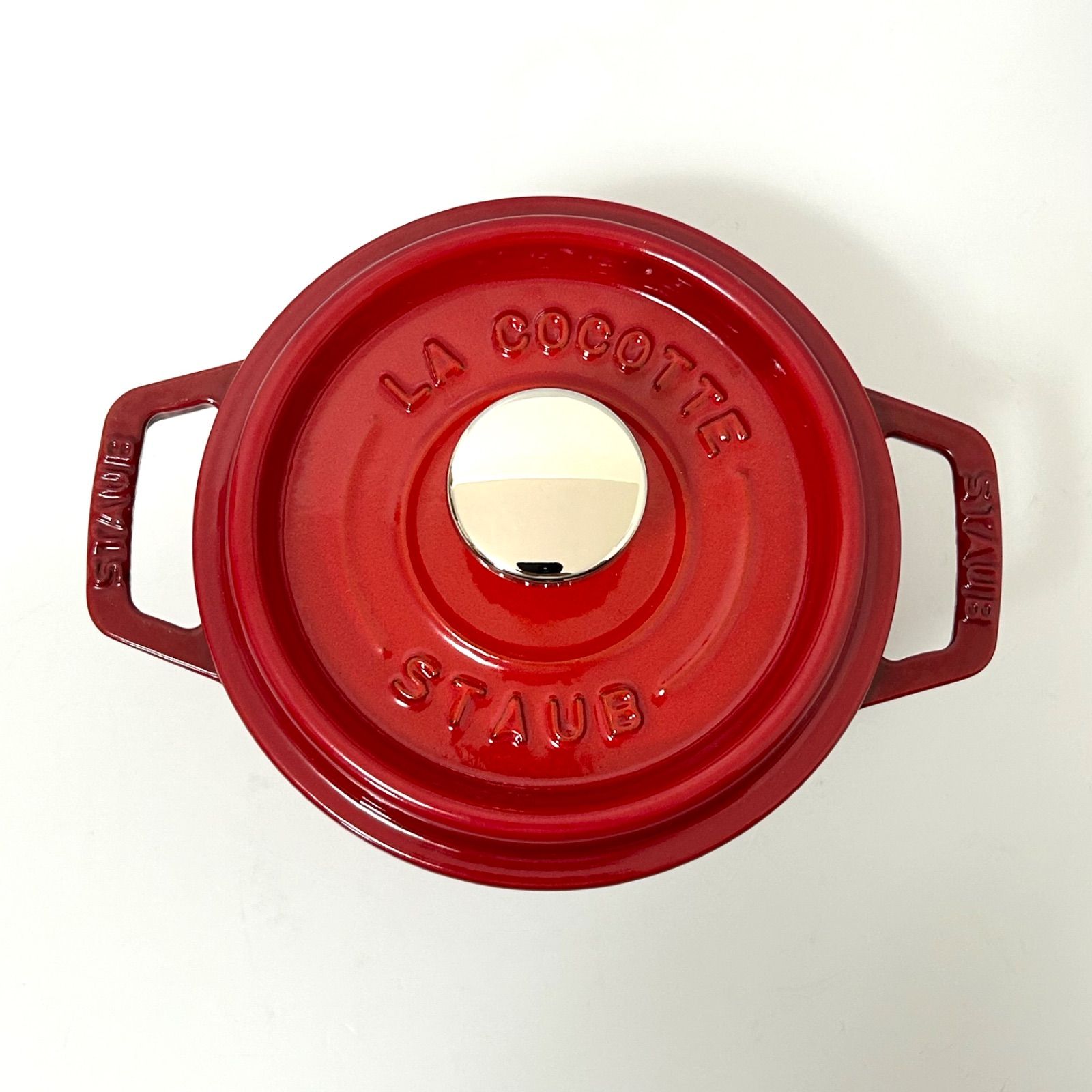 Staub ストウブ 14cm レッド ココットラウンド 両手鍋 赤 - メルカリ