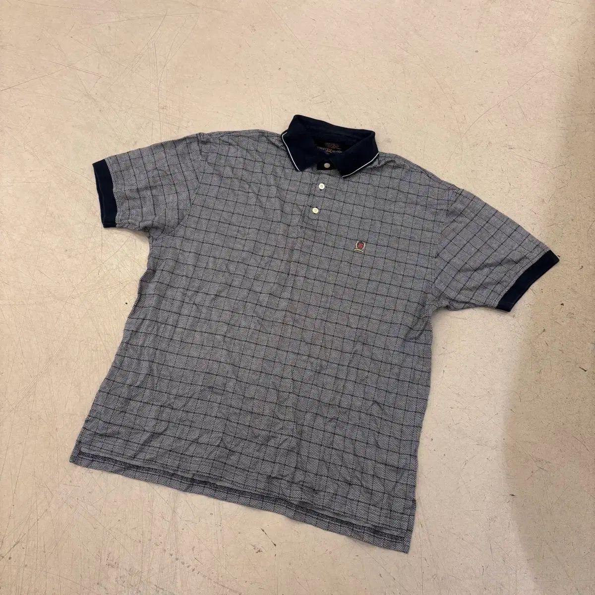 Tommy Hilfiger トミーヒルフィガー チェック スモールロゴ ポロTシャツ