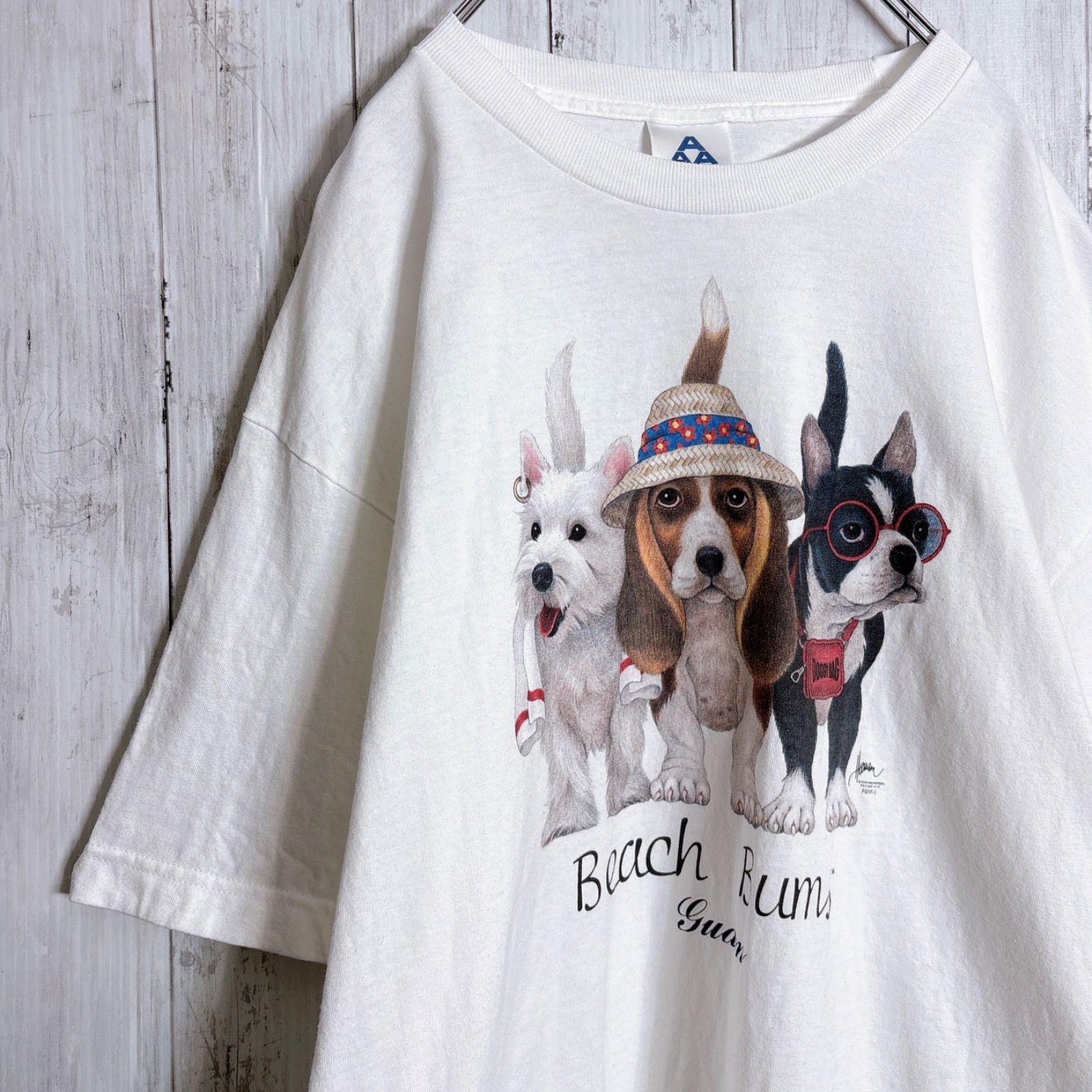 【あいみょん着用】00s Vintage 古着 ALSTYLE アニマル イヌ 犬 動物 プリント 半袖Tシャツ #116