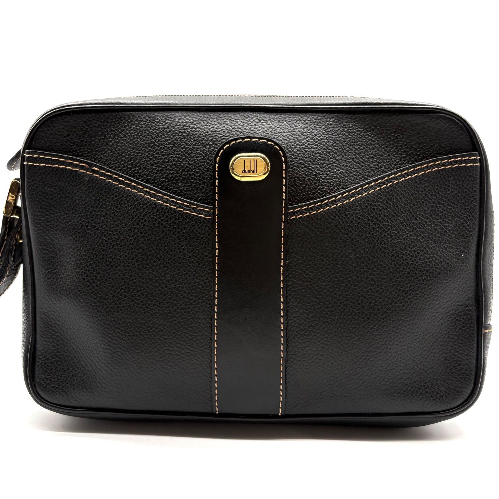 美品✨dunhill ダンヒル オールレザー ダレスバッグ ブラック イタリア製 極上☆ダンヒル/dunhill【イタリア製☆レザー/ダレスバッグ/黒】メンズ