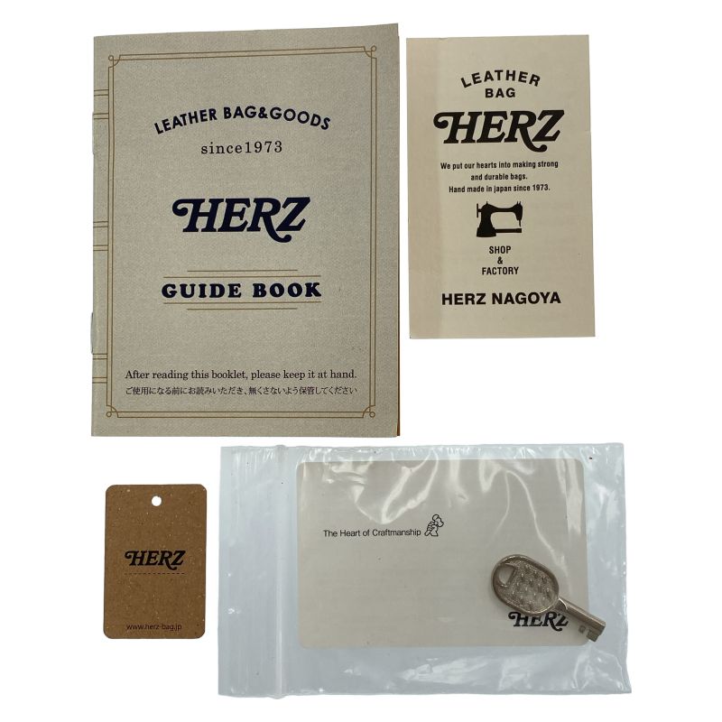 中古】HERZ 2way口枠ボストンバッグ(V-2) チョコブラウン 鍵有り