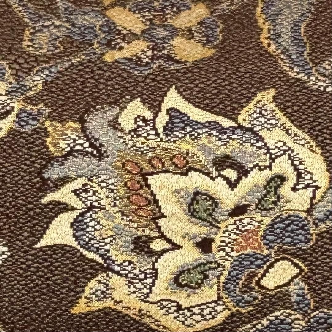 名古屋帯 花唐草模様 羊羹色 O-6178 - メルカリ