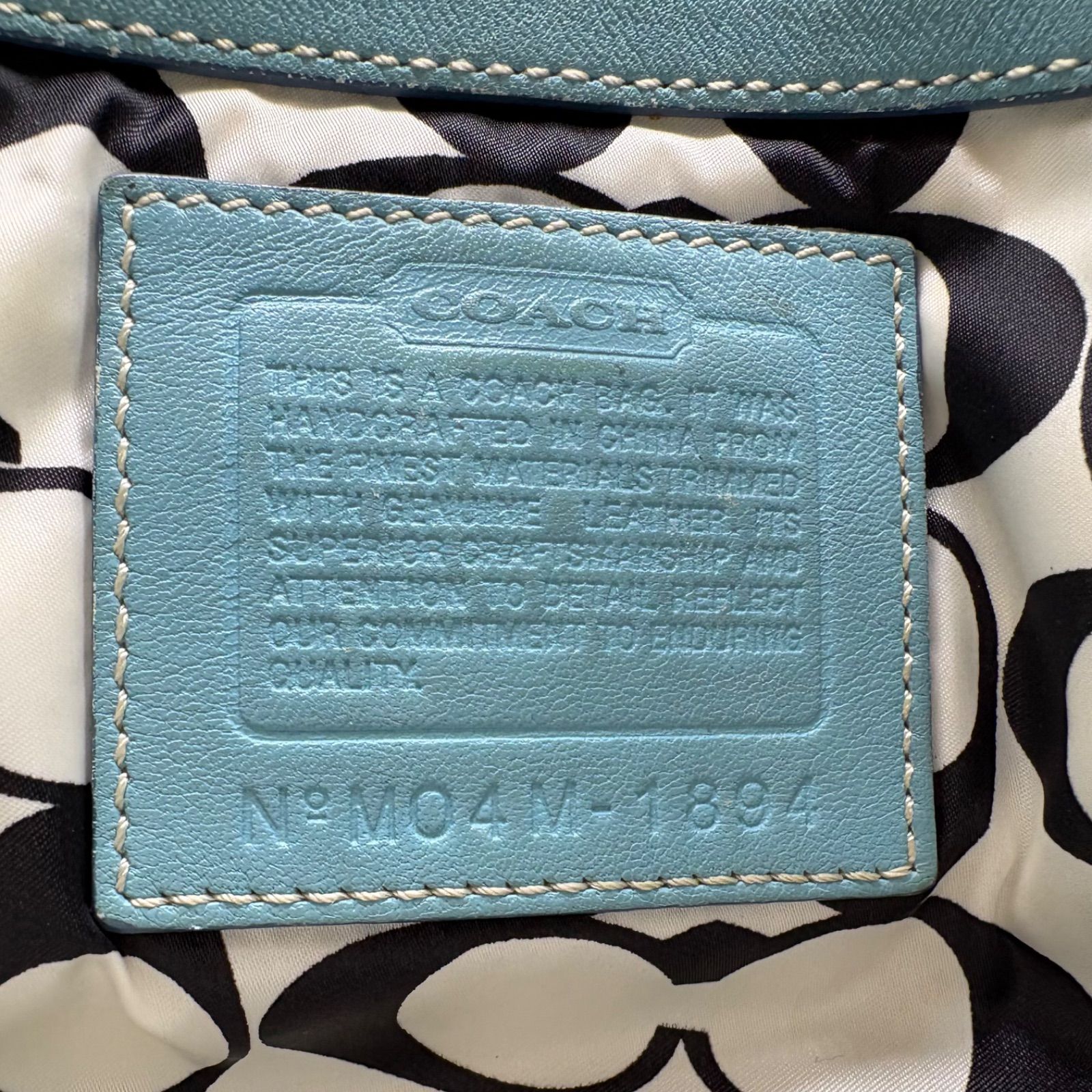 COACH y2k Authentic Hamptons Weekend Nylon Tote Bag - Black/Blue 