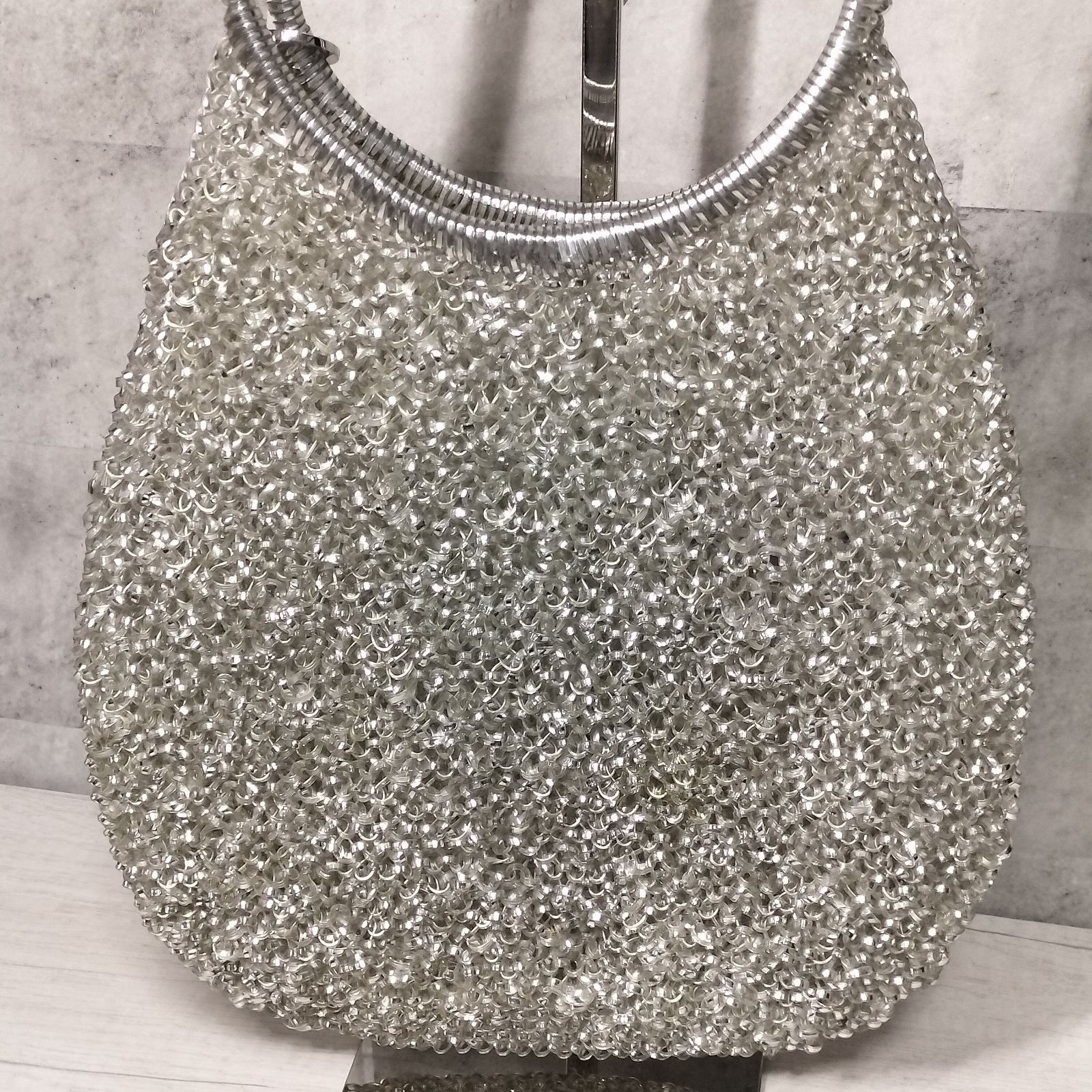美品】ANTEPRIMA ワイヤーバック スタンダード ラウンド シルバー