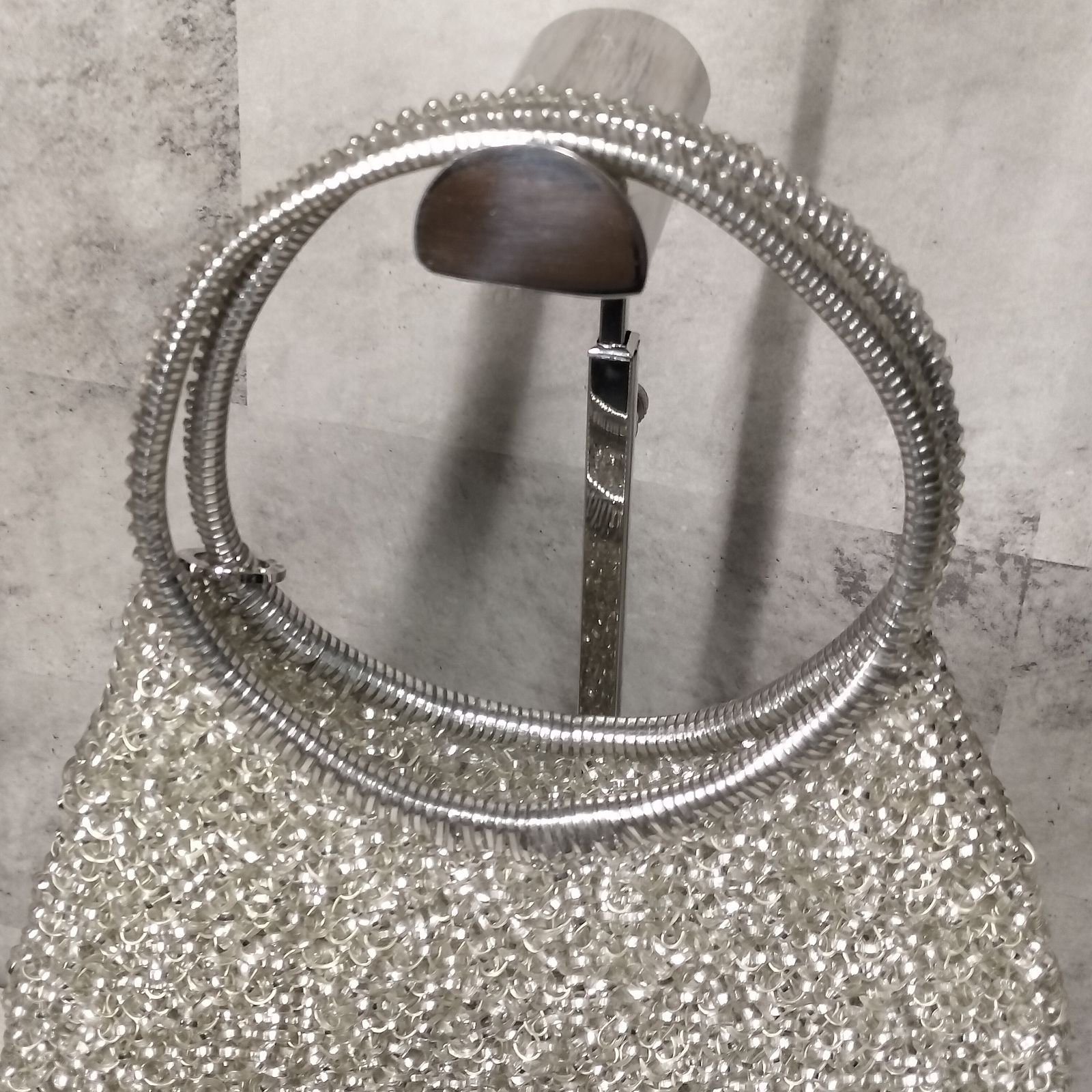 美品】ANTEPRIMA ワイヤーバック スタンダード ラウンド シルバー