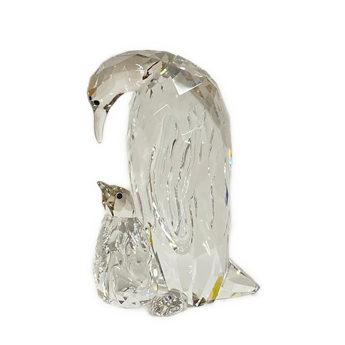 SWAROVSKI(スワロフスキー) 小物美品 - クリア 置物/ペンギンの親子