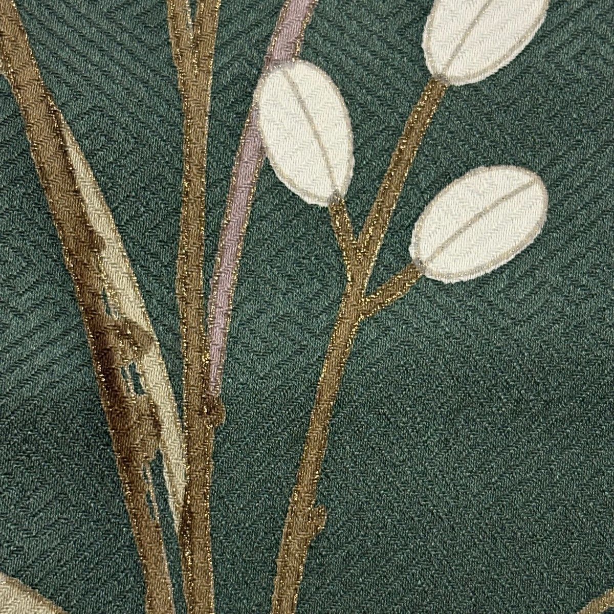 訪問着 身丈161cm 裄丈65cm M 袷 菊 蝶 金彩 ぼかし 灰紫 正絹 秀品