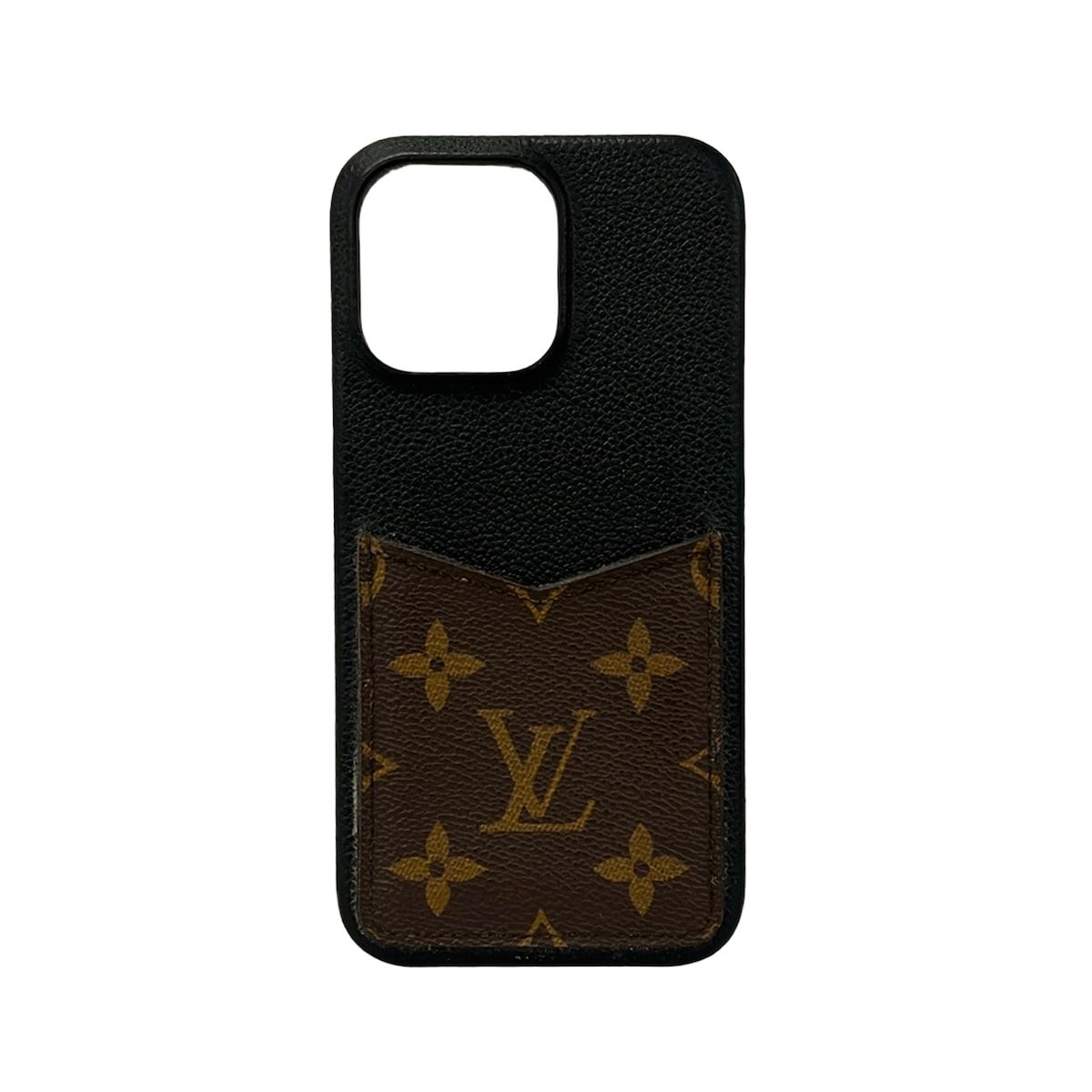 LOUIS VUITTON(ルイヴィトン) 携帯電話ケース モノグラム IPHONEバンパー15PROMAX M82888 モノグラム×ノワール iPhoneケース レザー、牛革