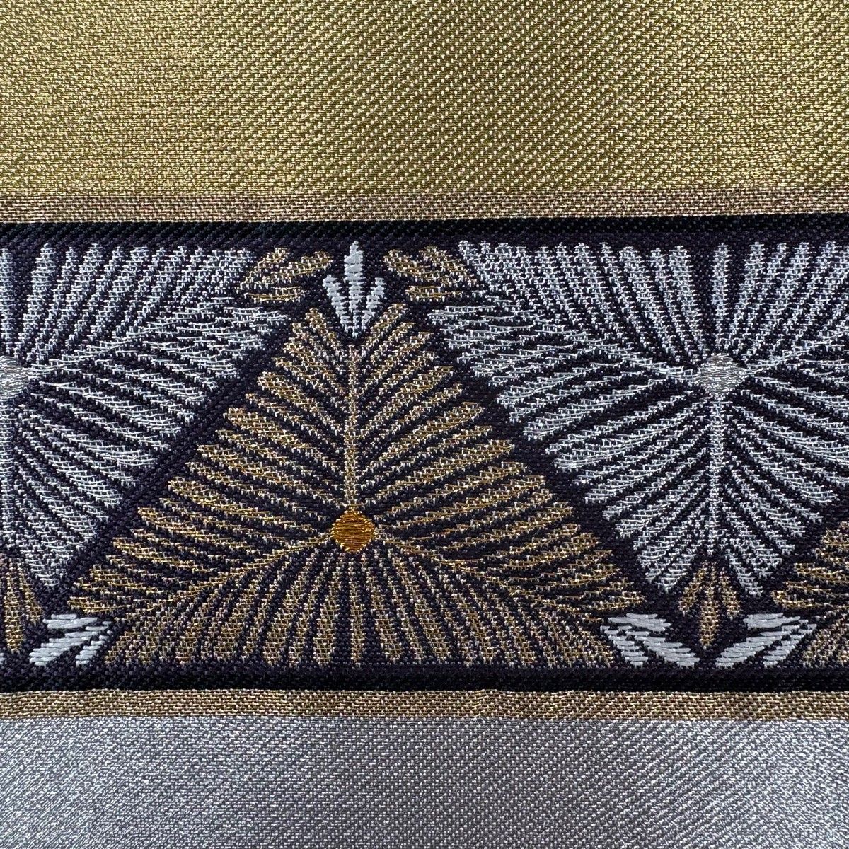 30079◇袋帯◇正絹◇新品◇市松柄◇梅◇灰色◇紺◇金 【公式通販】