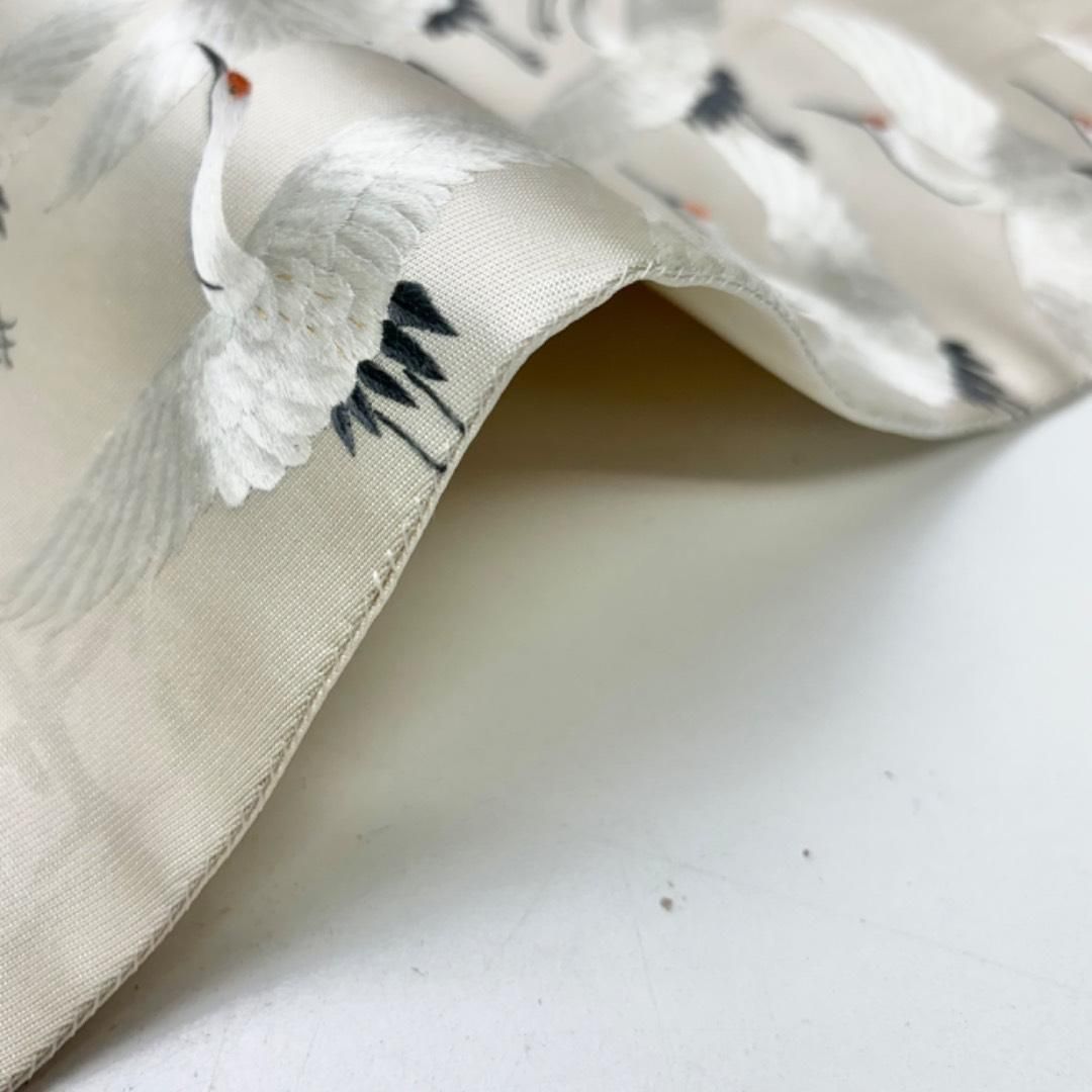 袋帯 雪英導 蘇州刺繍 飛翔鶴 灰白色 O-6193 - メルカリ
