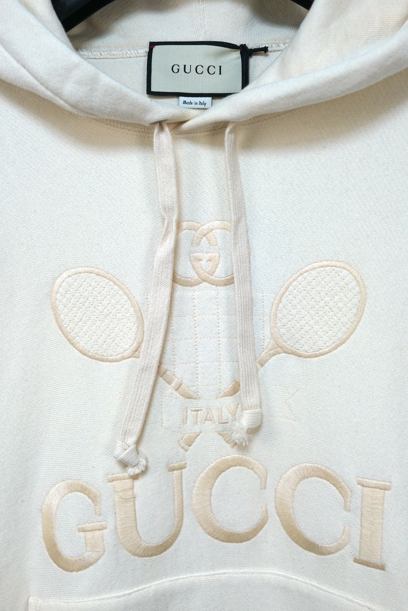 GUCCI グッチ テニス ロゴ エンブロイダリー スウェット フーディ