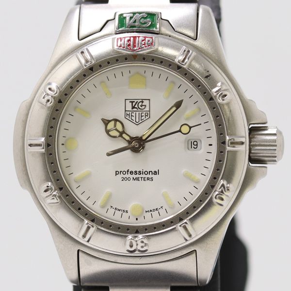 良品 タグホイヤー 3000シリーズ プロフェッショナル200M グレー文字盤 デイト レディース タグホイヤー 3000シリーズ プロフェッショナル200 腕時計 932.208