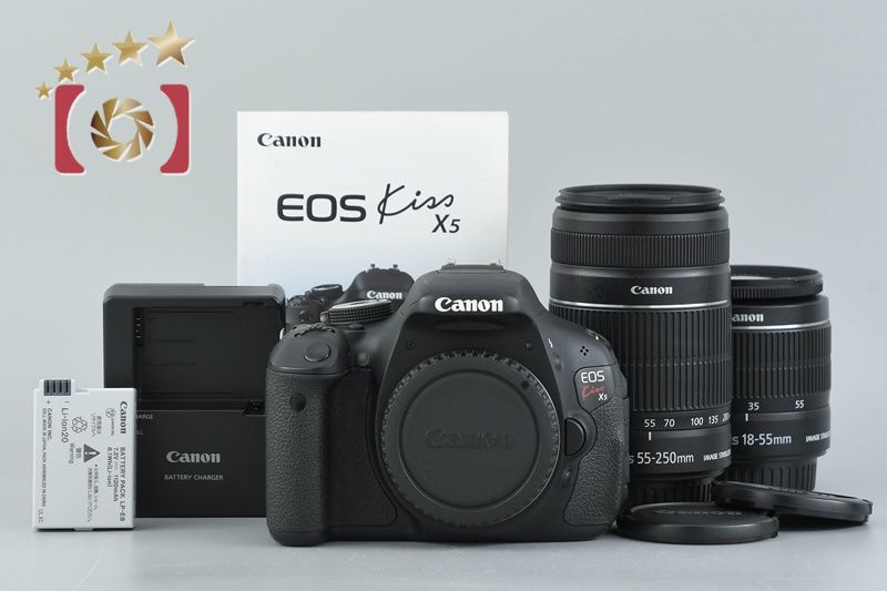 中古】Canon キヤノン EOS Kiss X5 ダブルズームレンズキット - メルカリ