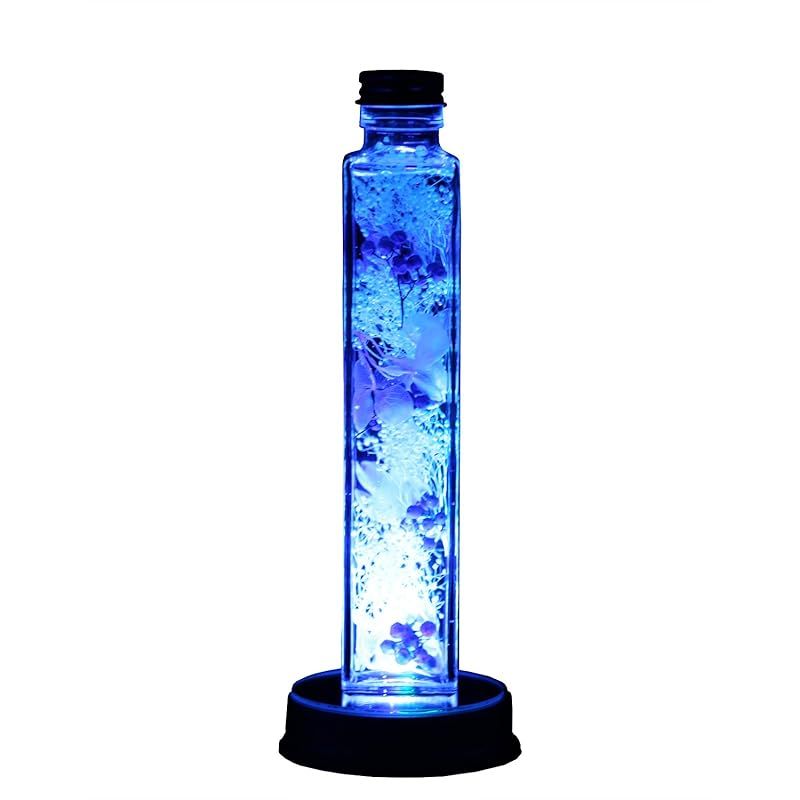 【新品】 アートフォーシーズン ◎ LEDハーバリウム　プリザーブドフラワー (ブルー) 0