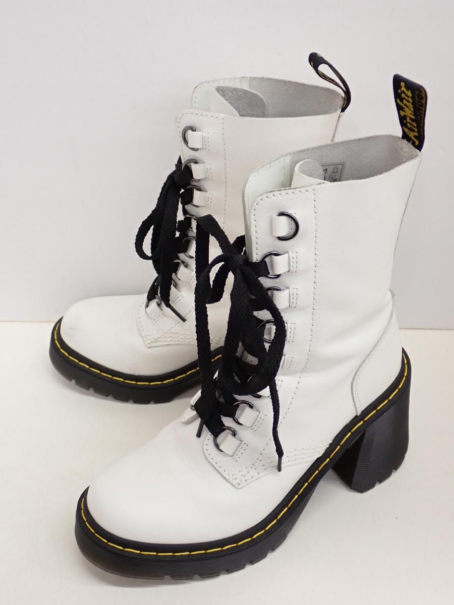 【美品】ドクターマーチン CHESNEY ヒールブーツ 24㎝ 厚底 765 ☆6319☆Dr.Martens ドクターマーチン CHESNEY 8タイブーツ Dリング