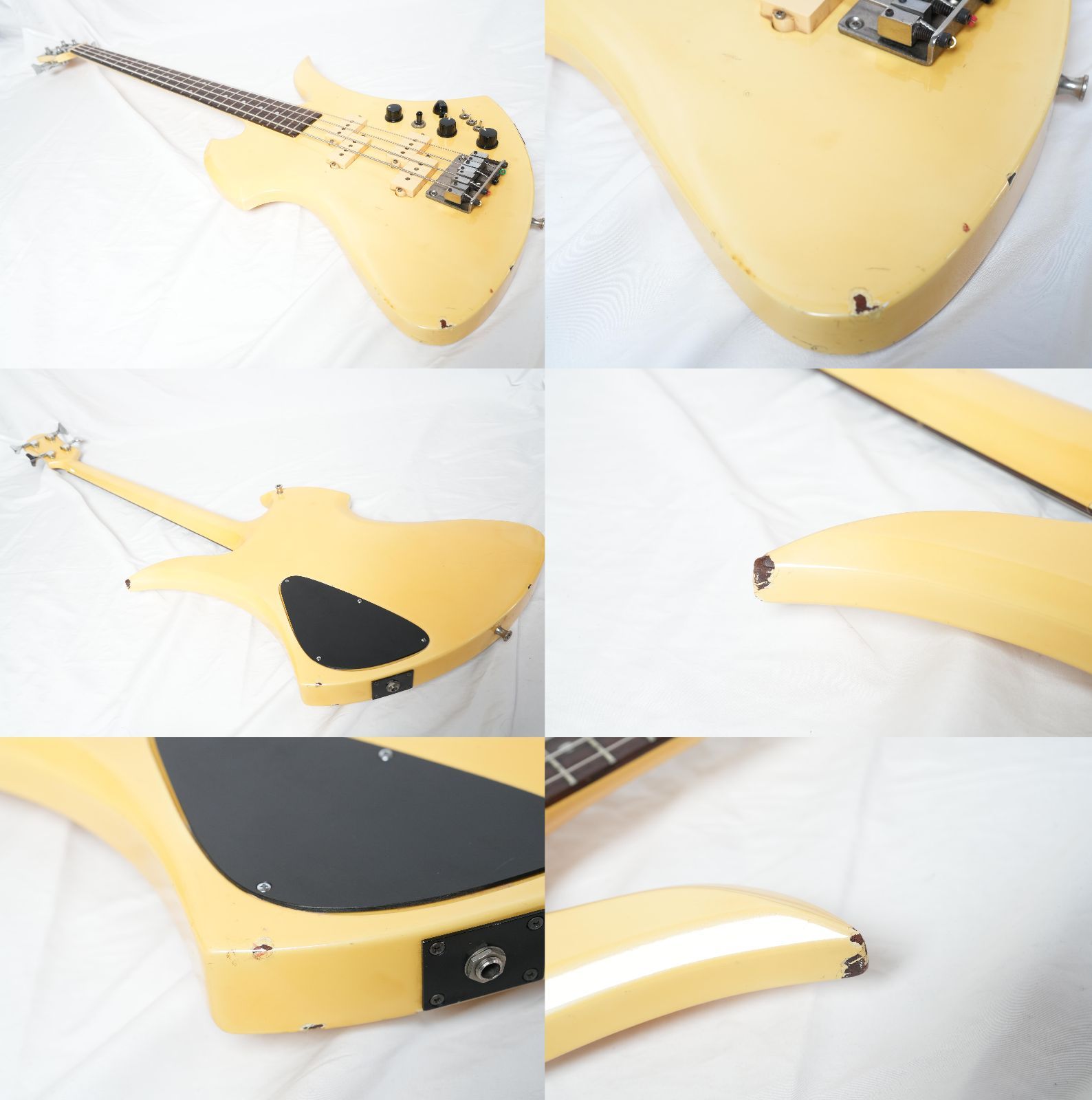 ☆B.C.Rich N.J Series MOCKINBIRD BASS WHITE スルーネック80年代