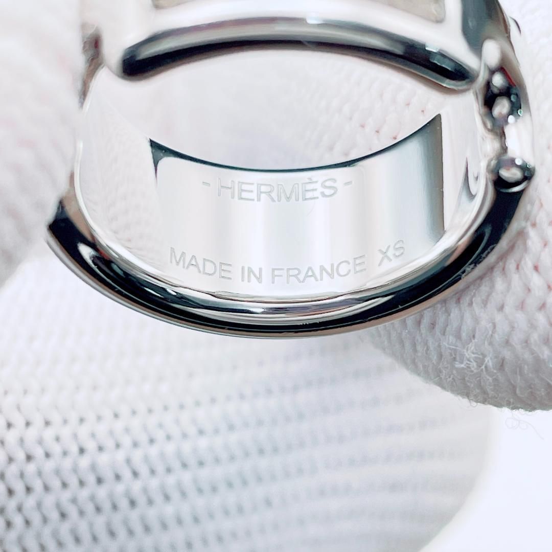 ◇エルメス◇ HERMES オランプ リング XS レザー シルバー エトゥープ ◇エルメス◇ HERMES オランプ リング XS レザー シルバー エトゥープ