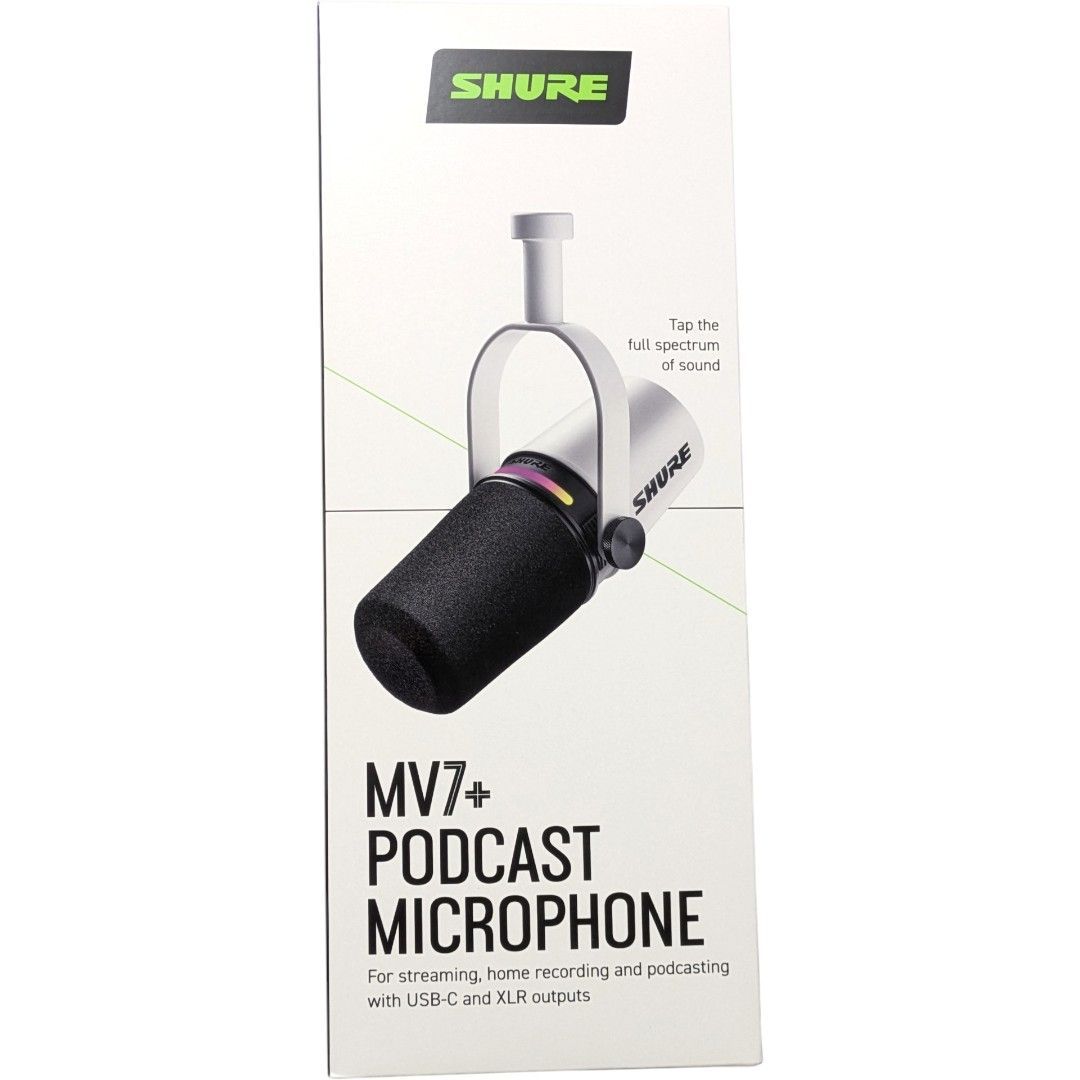 匿名配送 24時間以内発送 訳あり 美品 Shure MV7+-W-J ポッドキャスト