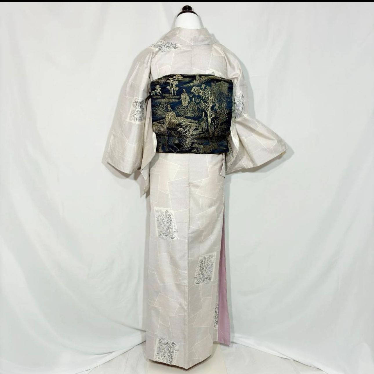 未着用 白大島 本場大島紬 フルセット 新品たとう紙付き トールサイズ