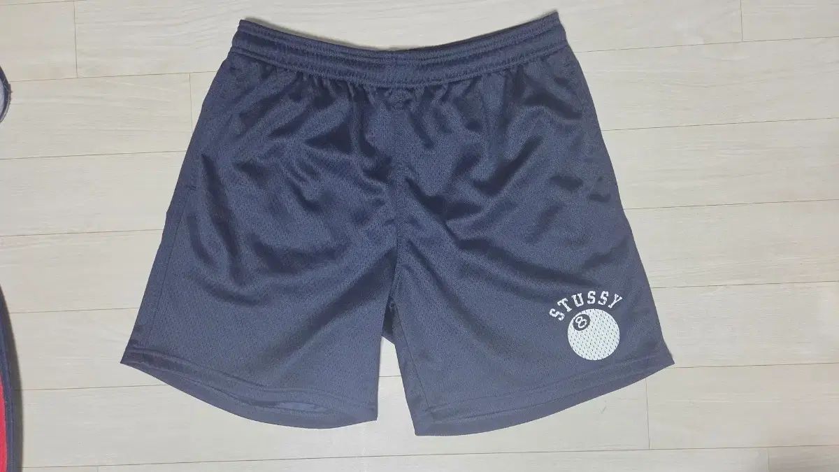S体感 L STUSSY ステューシー 8ボール メッシュ ショーツ ネイビー 