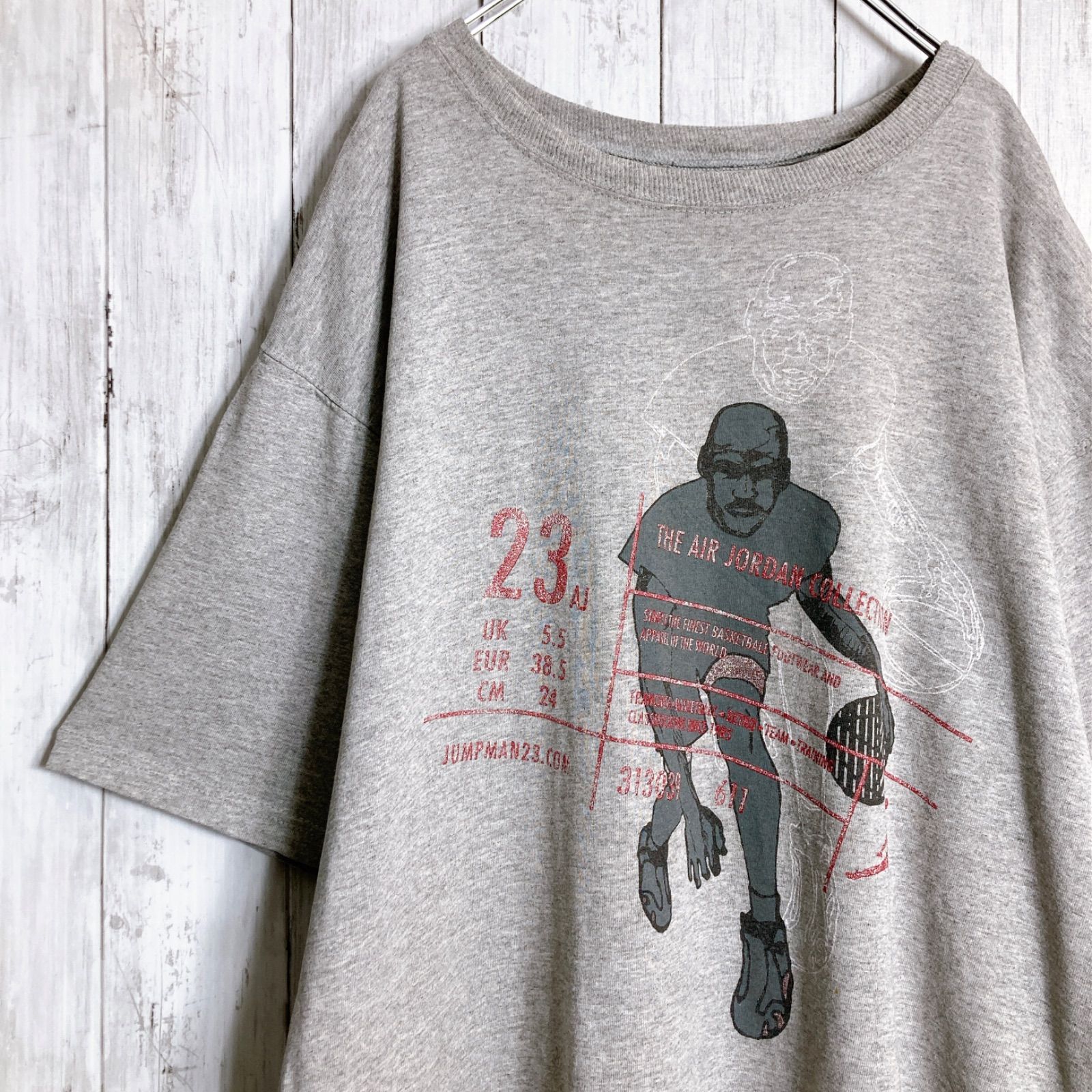 【入手困難】90s Vintage 古着 ジョーダン JORDAN グレー 半袖Tシャツ #1898