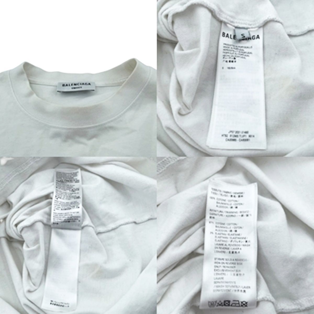 【中古】 BALENCIAGA バレンシアガ Slime Graphic ロゴTシャン ホワイトxピンク612965 TLVF19014 サイズ:S ホワイト Tシャツ・カットソー  25039421 RD 中古】 BALENCIAGA バレンシアガ Slime Graphic ロゴTシャン ホワイトx