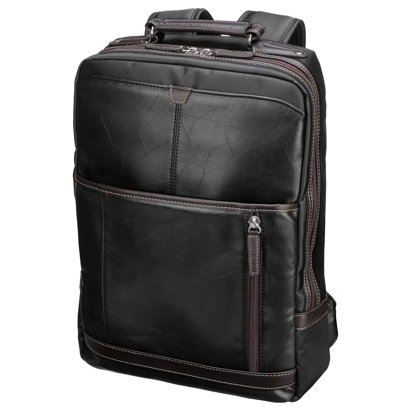 新品 [ハクバ] Fineseed TOKYO ビジネスリュック BBP1609 A4サイズ対応 16インチPC対応 ダブルファスナー仕様の三方開閉タイプ 薄マチ仕様 通勤 普段使い ブラック