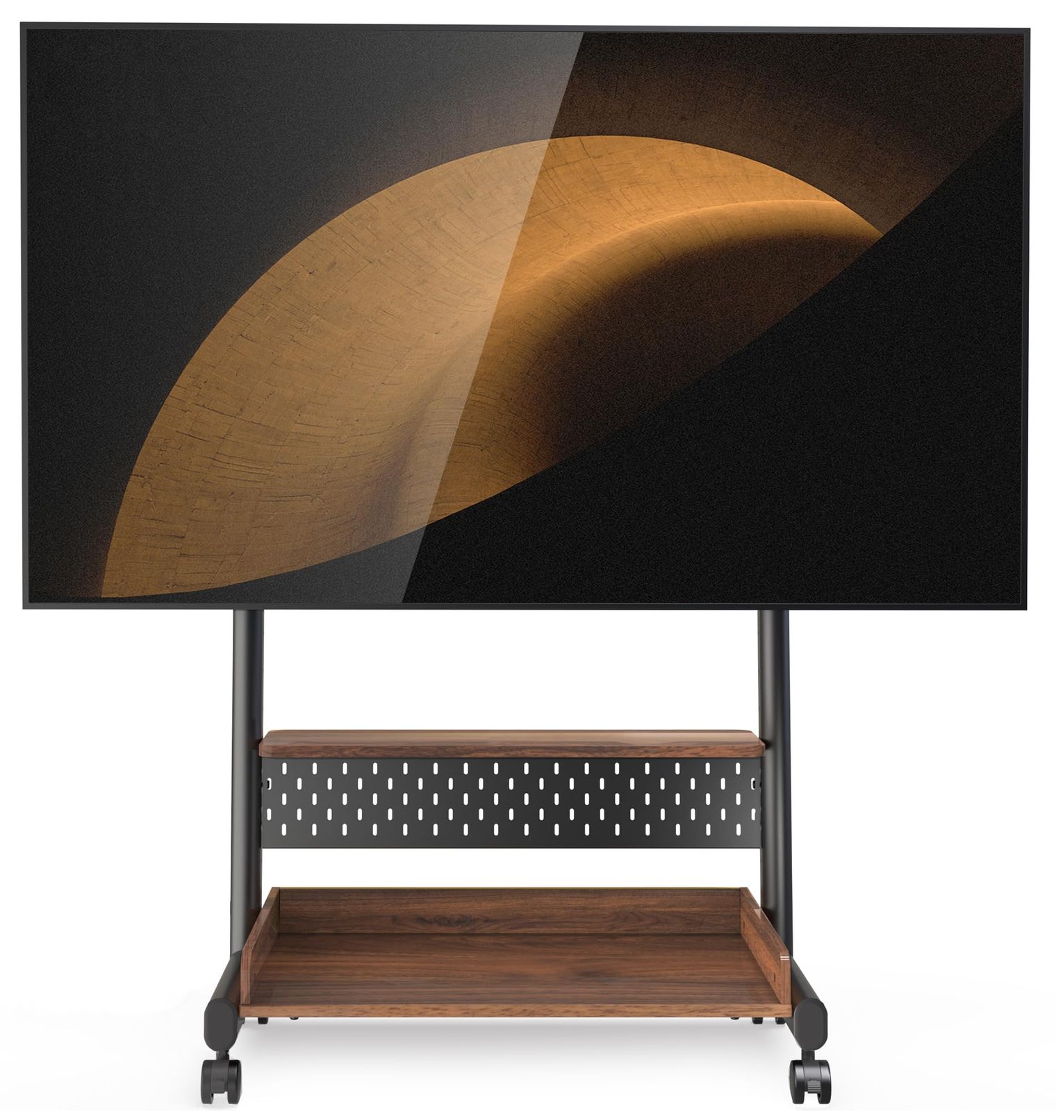 新品 FITUEYES テレビスタンド Kシリーズ テレビ台 マウント付き 40～85インチテレビ対応 耐荷重60kg 有孔ボード付き 高さ調節可能 大容量収納 安定性よい FSC認証木材 取付ビデオ付き ウォールナット K-A207212WD
