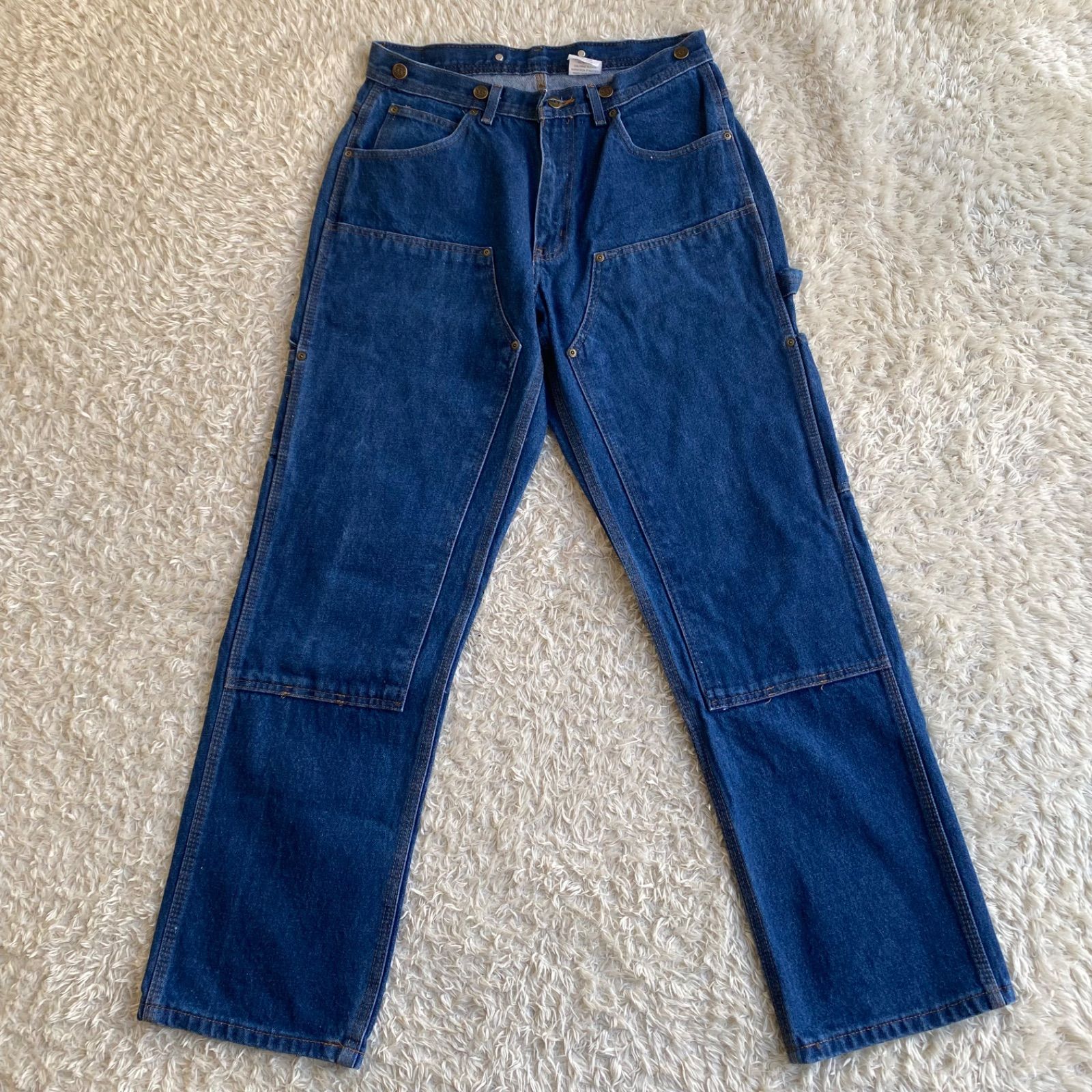 美品！90s KEY キー ダブルニー デニムパンツ ペインターパンツ ワーク 