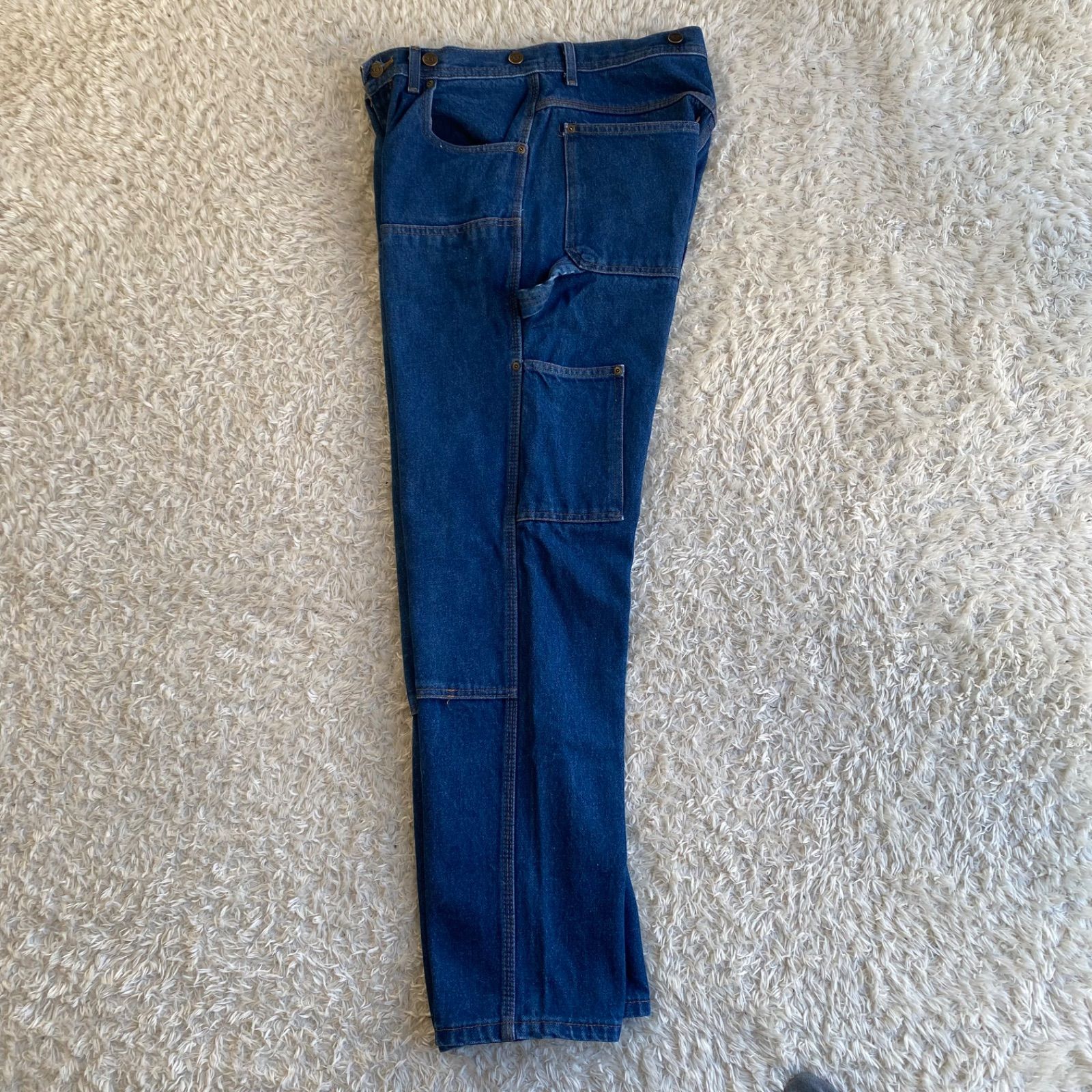 美品！90s KEY キー ダブルニー デニムパンツ ペインターパンツ ワーク 