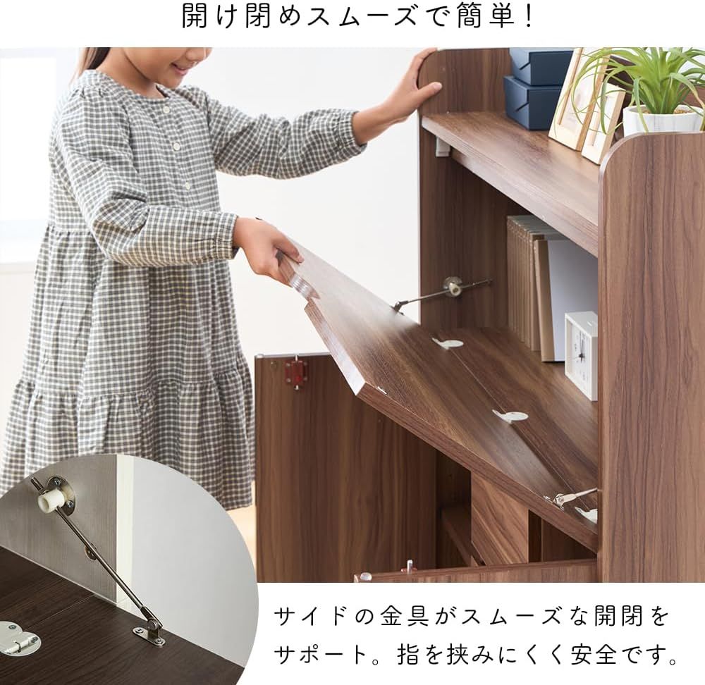アイリスプラザ ライティングデスク 幅90cm ウォールナット FJ-028-I