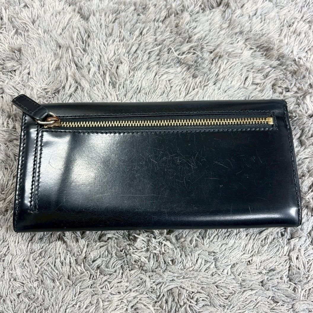 ANYA HINDMARCH アニヤハインドマーチ 長財布 レザー ブラック