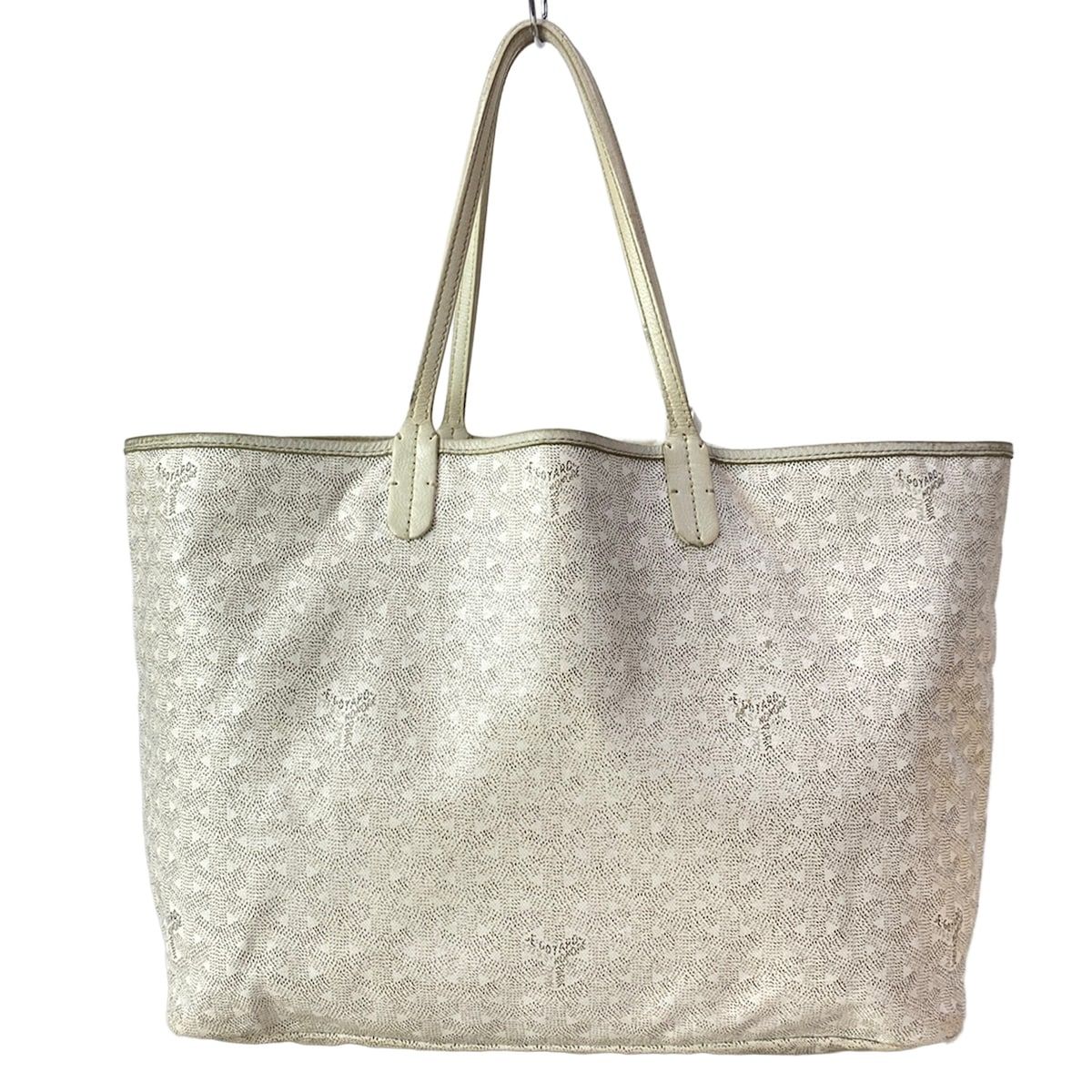 GOYARD(ゴヤール) トートバッグ サンルイPM 白 レザー - メルカリ