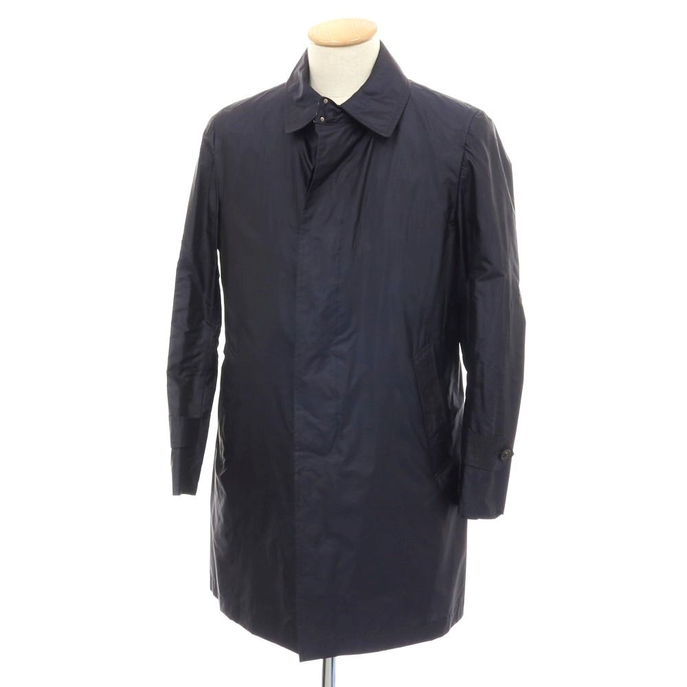 【中古】テツヤ カンダ TETSUYA KANDA シルク ステンカラーコート ネイビー【サイズ44】【メンズ】 中古】テツヤ カンダ TETSUYA KANDA シルク ステンカラーコート
