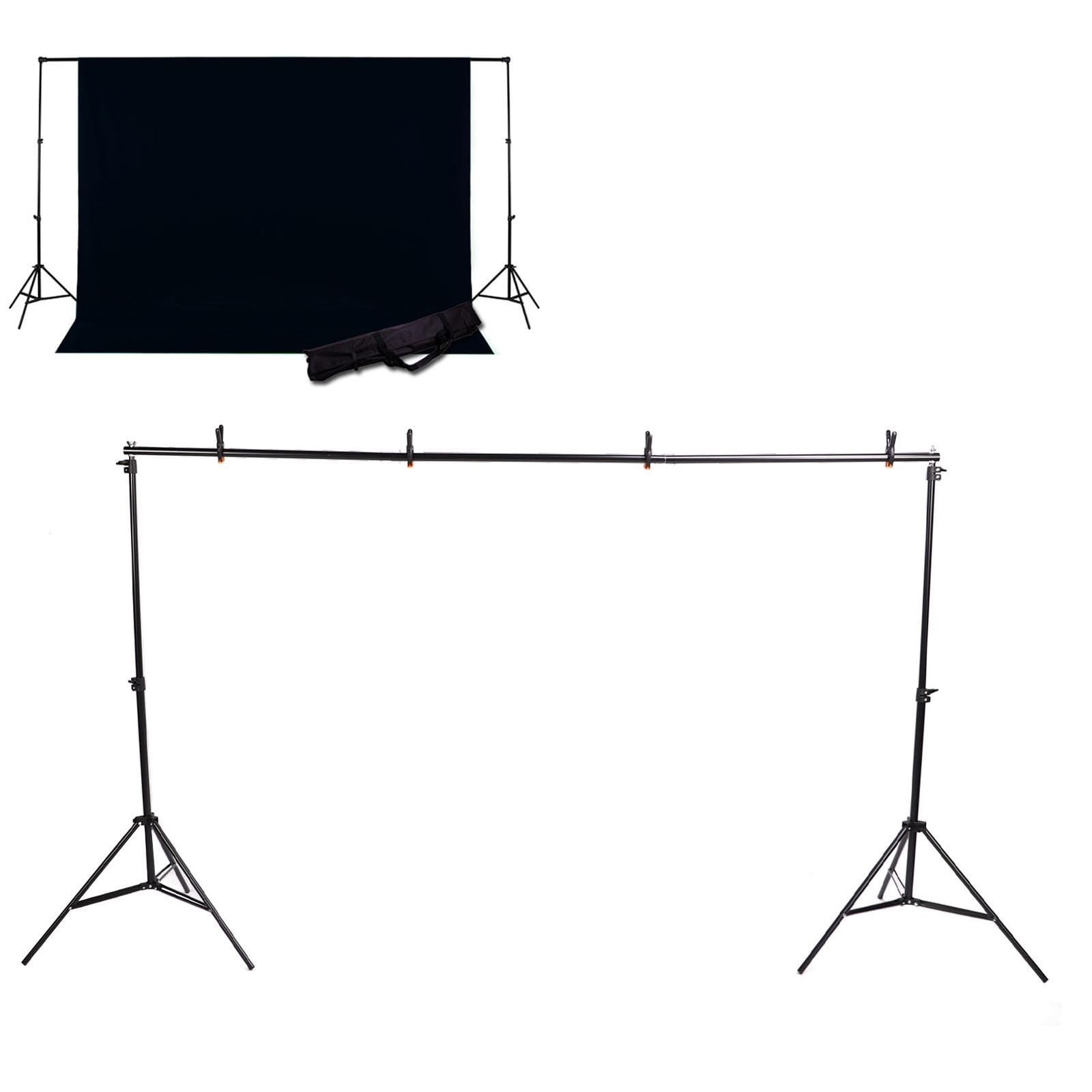 新品 背景スタンド、70-200cm 調節可能な高さのフォトスタジオ背景サポートシステム、スプリングクランプとキャリングバッグ付き、ポートレートスタジオ写真撮影用