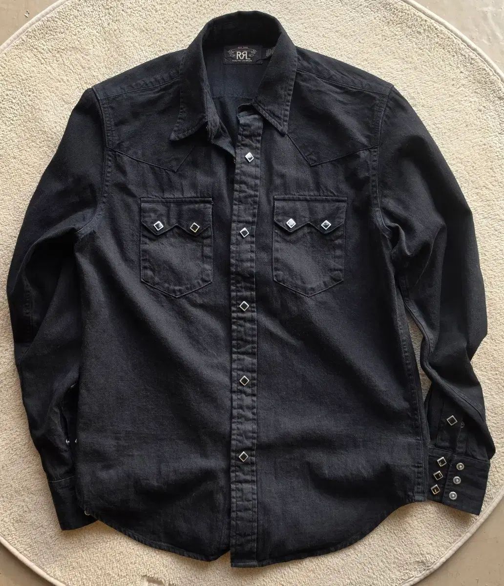 RRL(ダブルアールエル) スリムフィット ウェスタン シャツ デニム