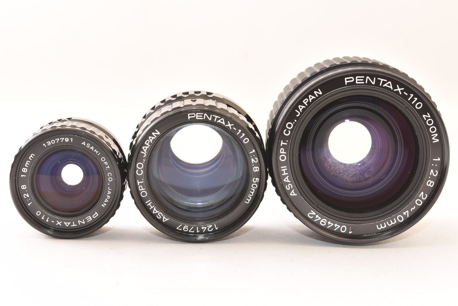 ペンタックス / PENTAX 110用レンズ 18mm 24mm 50mm ペンタックス Pentax auto 110 / 18mm F2.8 / 24mm F2.8 / 50mm F2.8