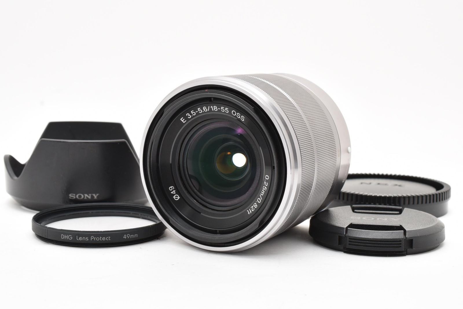【ジャンク】SONY E  18-55/ 3.5-5.6  SEL1855 レンズ　リサイクルショップ宮崎屋住吉店24.2.11k 実用品】Sony ソニー E 3.5-5.6 18-55mm OSS SEL1855 シルバー AF