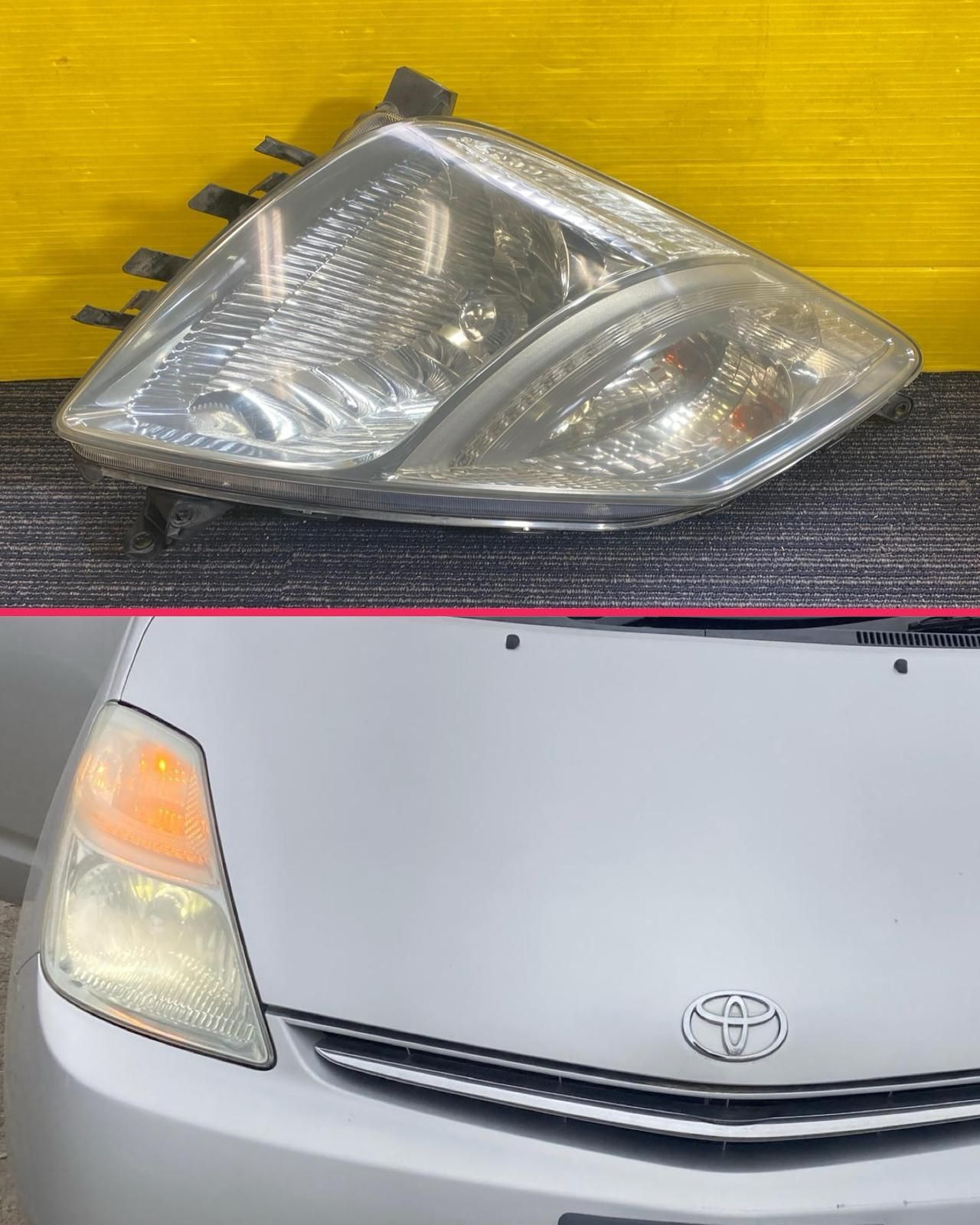 ★☆NHW20プリウス用・左右ヘッドライト（ジャンク品）☆★ プリウスNHW20後期【TOYOTA】トヨタPRIUS純正USヘッドライト左右HID