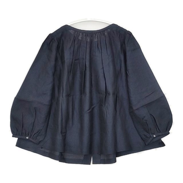 Lisette 新品 ラナ コットンシルクギャザーブラウス 28331 ブラウス シャツ ネイビー レディース リゼッタ【中古】6-0408M∞ Lisette 新品 ラナ コットンシルクギャザーブラウス 28331 ブラウス