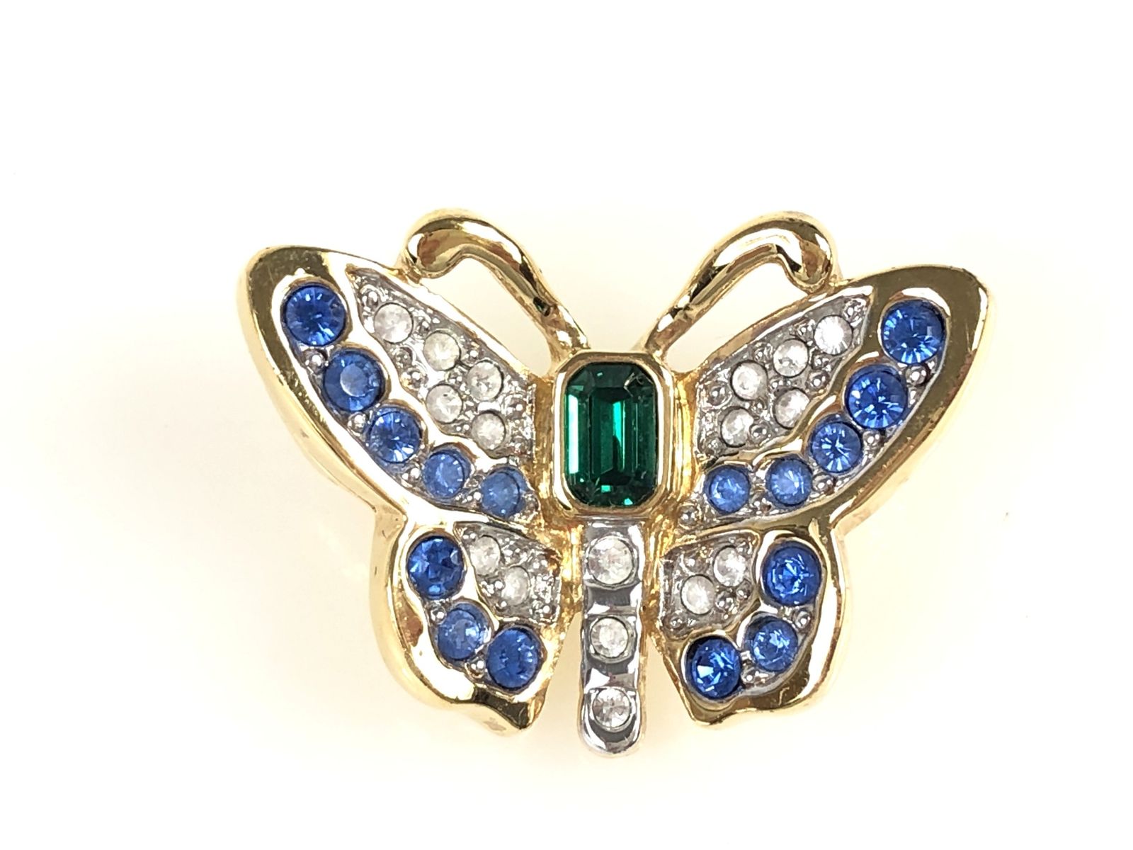 SWAROVSKI [スワロフスキー] ブローチ (バタフライモチーフ) 品番b23-335 美品 スワロフスキー SWAROVSKI クリスタル 蝶/バタフライ ブローチ