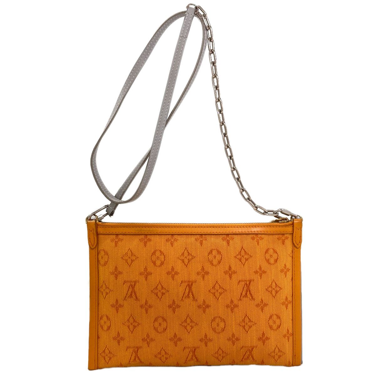 LOUIS VUITTON ルイヴィトン M44640 モノグラム フラット メッセンジャー ショルダーバッグ モノグラムキャンバス モノグラムデニム レディース [中古] LOUIS VUITTON ルイヴィトン M44640 モノグラム フラット