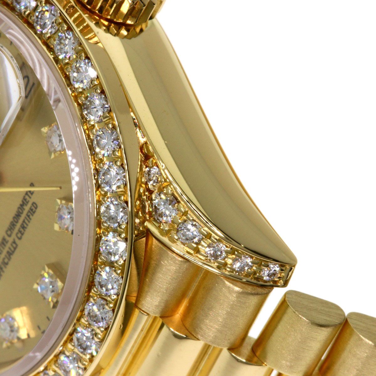 ROLEX ロレックス 69158G デイトジャスト ベゼル ダイヤモンド 腕時計 K18YG K18YG ダイヤモンド レディース [中古] ロレックス デイトジャスト 69158G シャンパン/ダイヤモンド