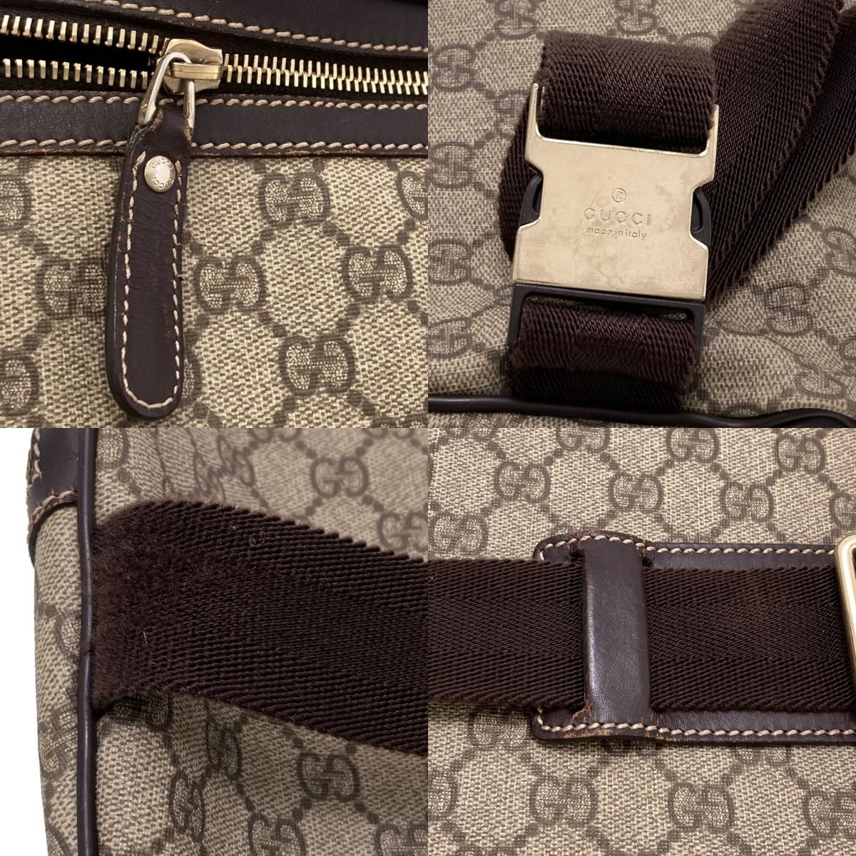 GUCCI GGスプリーム ボディバッグ 211110 PVC レザー グッチ グッチGGスプリーム ネイビー ユニセックス PVC ボディバッグ 211110